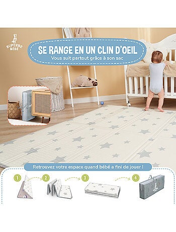 Alfombra plegable bebés, reversible e impermeable, espuma 180 x 150 x 1 CASTLE| SUPERBE BEBE