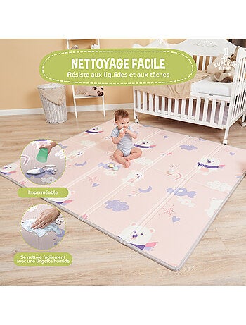 Alfombra plegable bebés, reversible e impermeable, espuma 180 x 150 x 1 CASTLE| SUPERBE BEBE