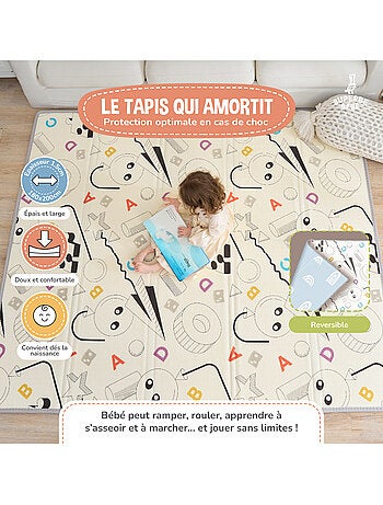 Alfombra plegable bebés, reversible e impermeable, espuma 180 x 150 x 1 CASTLE| SUPERBE BEBE