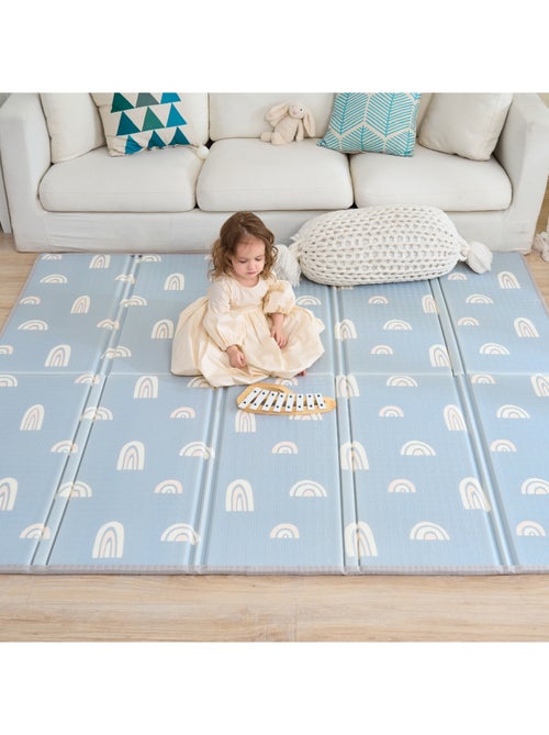 Alfombra plegable bebés, reversible e impermeable, espuma 180 x 150 x 1 RAINBOW SKY | SUPERBE BEBE - Kiabi Alfombra plegable bebés, reversible e impermeable, espuma 180 x 150 x 1 RAINBOW SKY | SUPERBE BEBE - Kiabi
