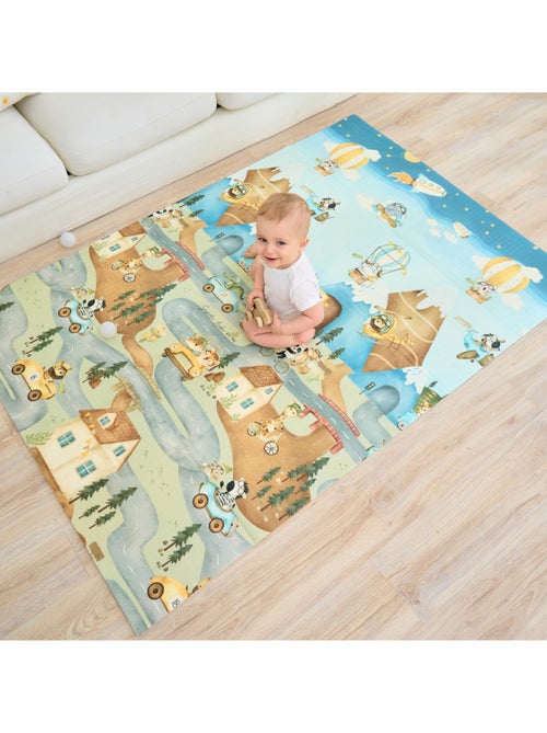 Alfombra plegable bebés, reversible e impermeable, espuma 200 x 180 x 1,5 PTEROGLYPHE | SUPERBE BEBE - Kiabi Alfombra plegable bebés, reversible e impermeable, espuma 200 x 180 x 1,5 PTEROGLYPHE | SUPERBE BEBE - Kiabi