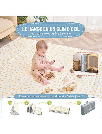 Alfombra plegable bebés, reversible e impermeable, espuma 180 x 150 x 1 CASTLE| SUPERBE BEBE