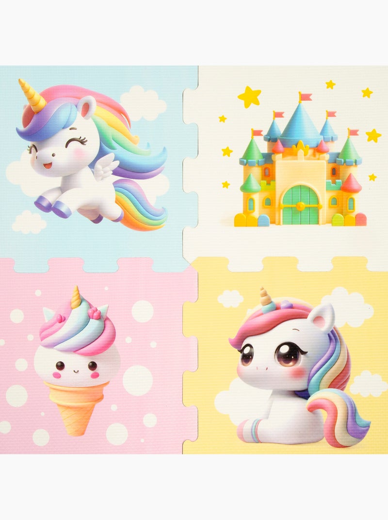 Alfombra puzle bebés unicornio 8 piezas goma eva c'baby N/D - Kiabi