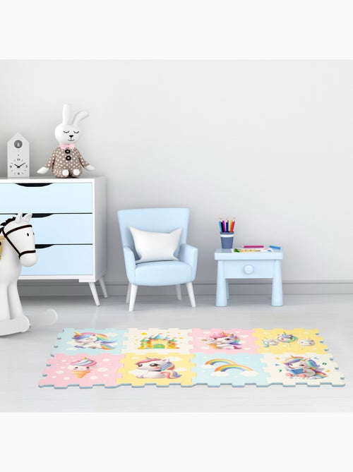 Alfombra puzle bebés unicornio 8 piezas goma eva c'baby - Kiabi