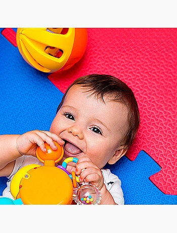 Alfombra puzzle bebés animales 4 piezas gomaespuma c'baby