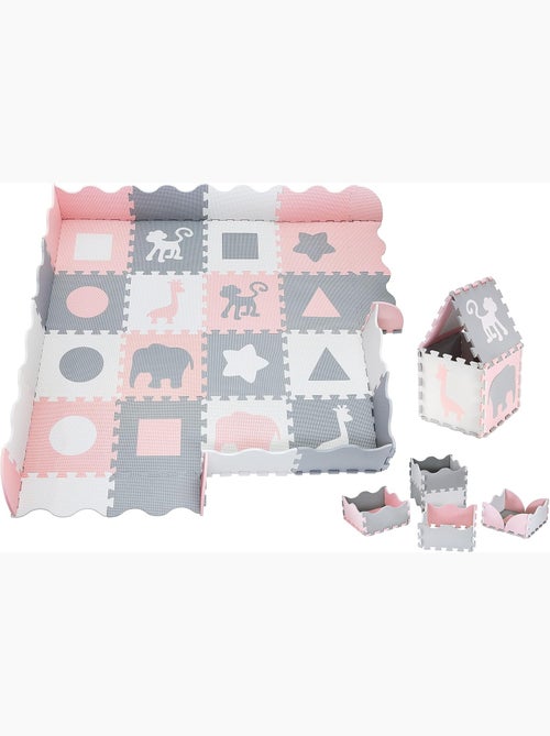 Alfombra puzzle espuma EVA 150x150 cm bebé niños 16 piezas educativa - Kiabi Alfombra puzzle espuma EVA 150x150 cm bebé niños 16 piezas educativa - Kiabi