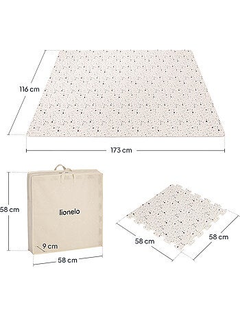 Alfombra Puzzle para Bebé LIONELO Yoka - 173x116 cm - Grosor 1.5 cm - Antideslizante