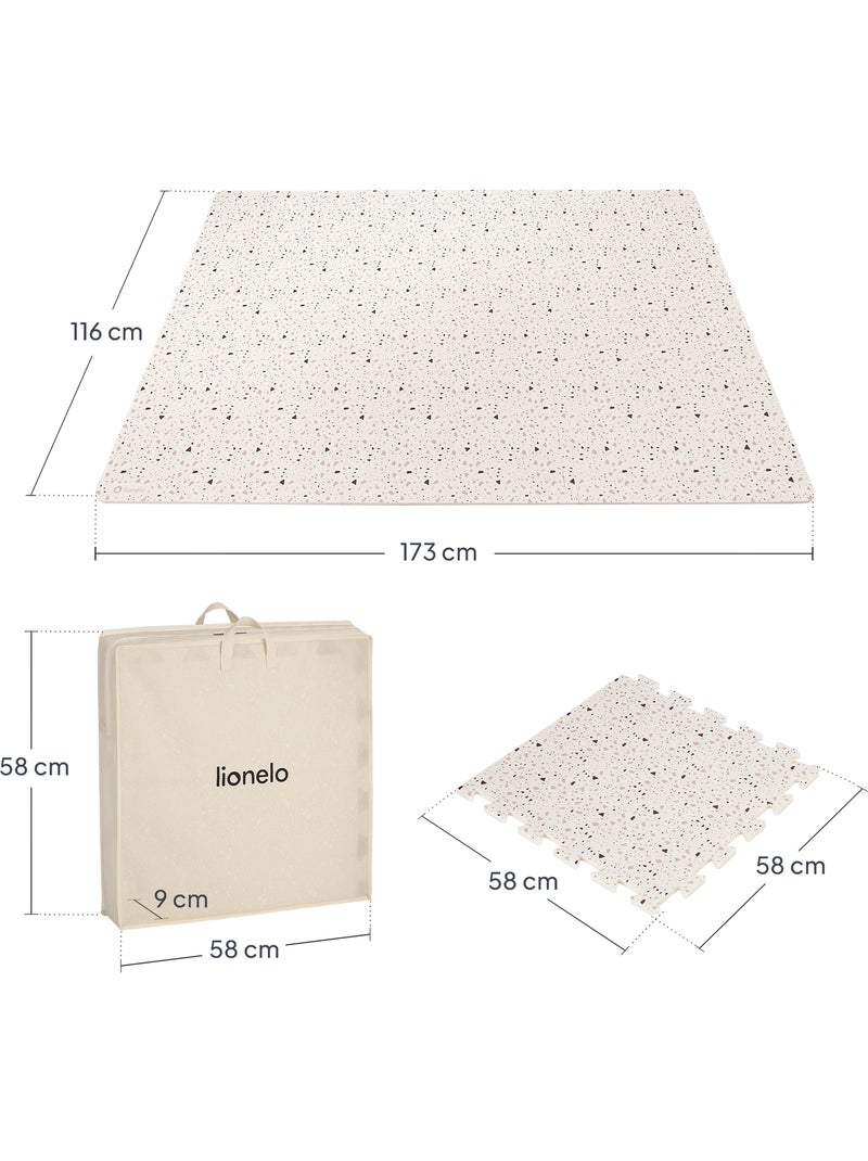 Alfombra Puzzle para Bebé LIONELO Yoka - 173x116 cm - Grosor 1.5 cm - Antideslizante Beige - Kiabi