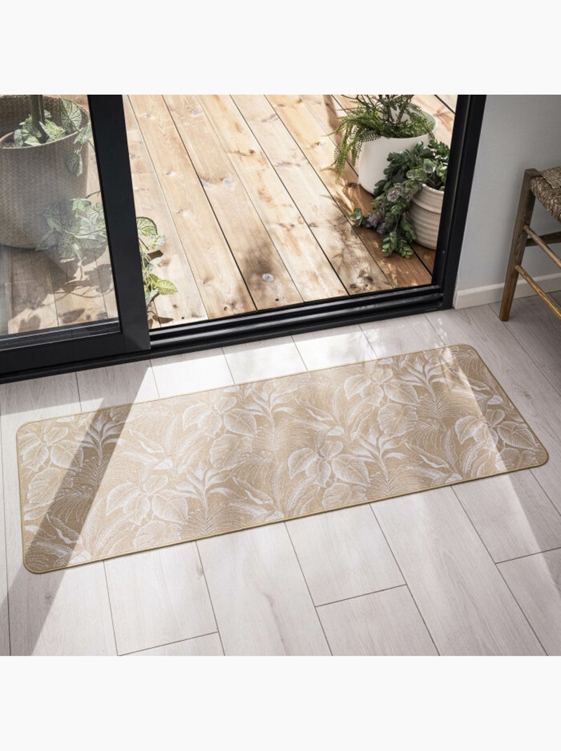 Alfombra rectangular tejida estampada stylis Blanco - Kiabi