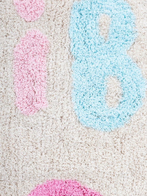 Alfombra rectangular tufted "Good Vibes Cool Kids" - Kiabi