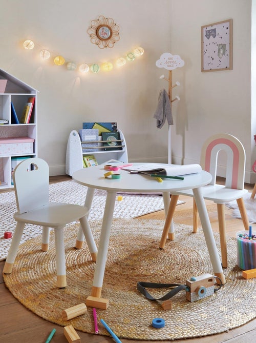 Alfombra redonda de algodón con borlas - Kiabi