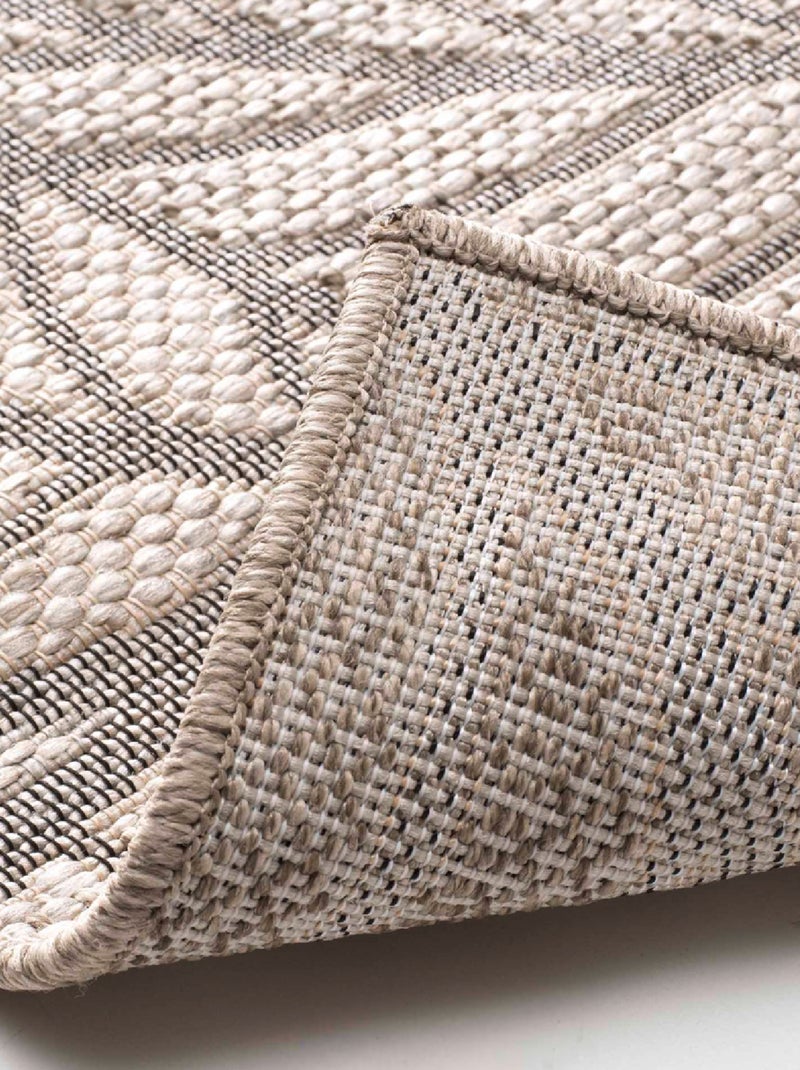 Alfombra tejida con hojas Beige claro - Kiabi