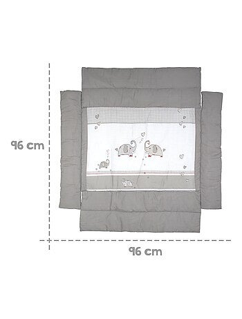 Alfombra universal para parque con bordes - estampado elefantes - 'ROBA' Jumbotwins