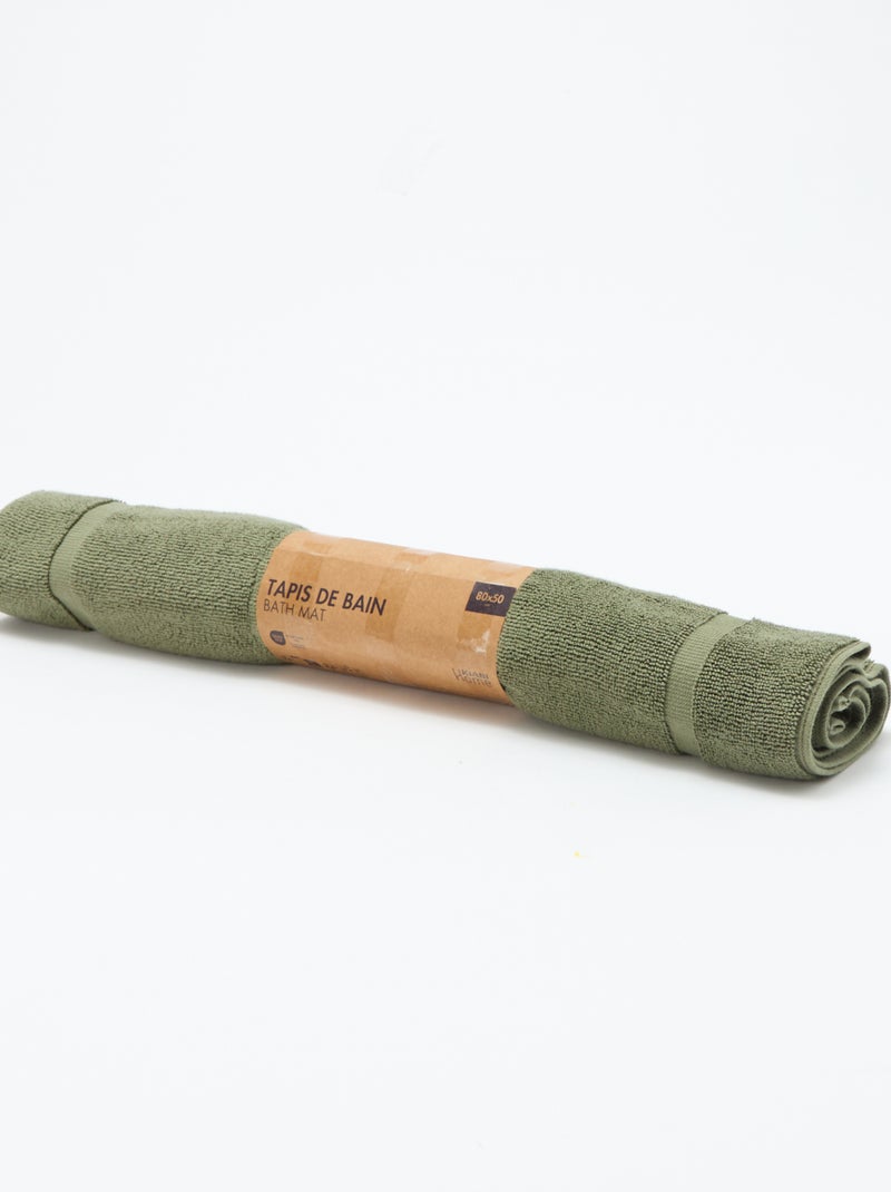 Alfombrilla de baño 80 x 50 cm Verde - Kiabi