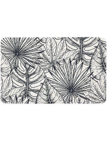 Alfombrilla de baño antideslizante con estampado de hojas