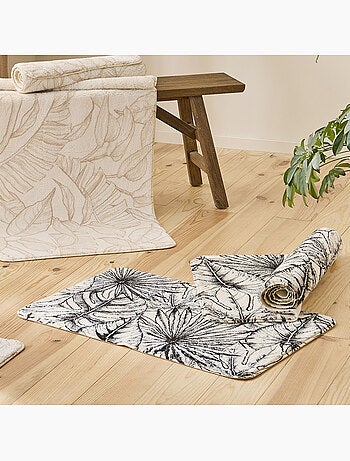 Alfombrilla de baño antideslizante con estampado de hojas