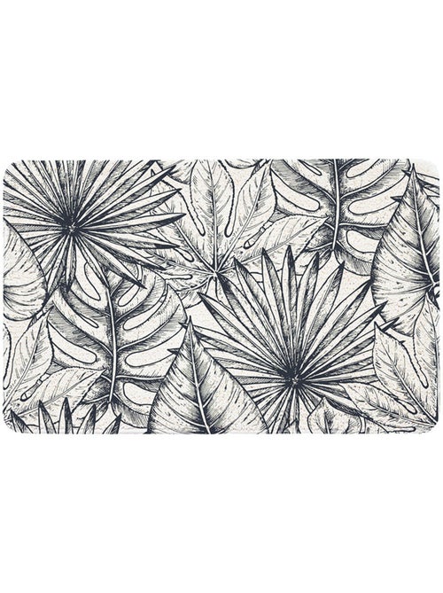 Alfombrilla de baño antideslizante con estampado de hojas - Kiabi Alfombrilla de baño antideslizante con estampado de hojas - Kiabi