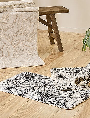 Alfombrilla de baño antideslizante con estampado de hojas
