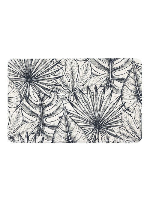 Alfombrilla de baño antideslizante con estampado de hojas - Kiabi