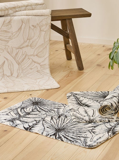 Alfombrilla de baño antideslizante con estampado de hojas - Kiabi