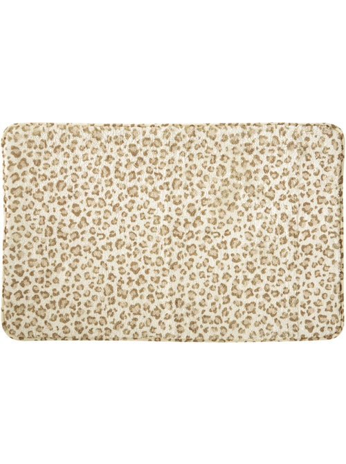 Alfombrilla de baño antideslizante con estampado de leopardo. - Kiabi