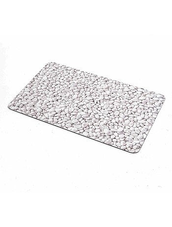 Alfombrilla de baño antideslizante ultraabsorbente con estampado de guijarros
