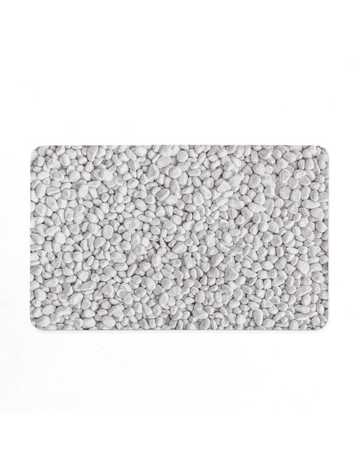 Alfombrilla de baño antideslizante ultraabsorbente con estampado de guijarros - Kiabi