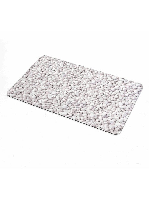 Alfombrilla de baño antideslizante ultraabsorbente con estampado de guijarros - Kiabi