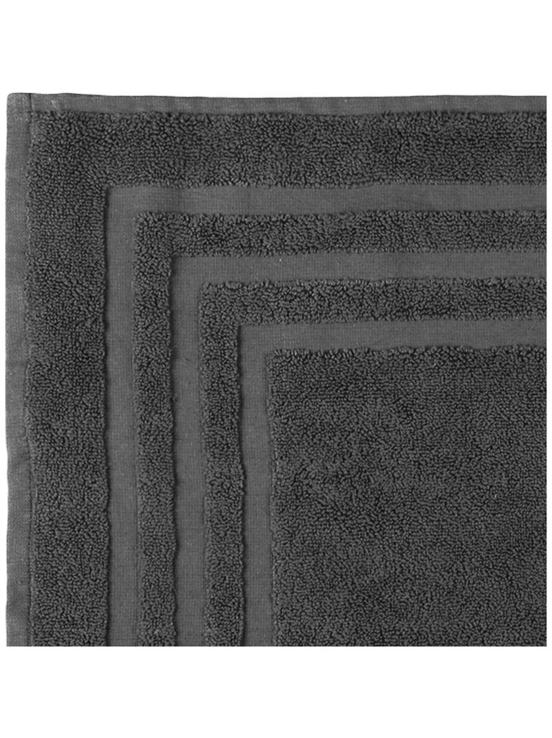 Alfombrilla de baño de algodón ecológico Gris antracita - Kiabi