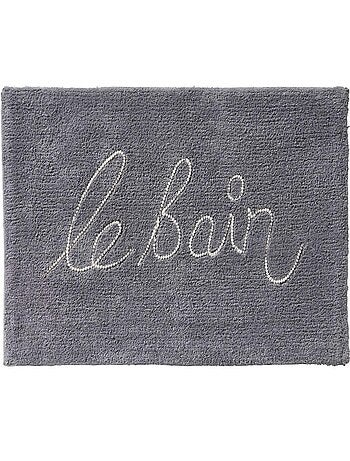 Alfombrilla de baño de algodón gris elegante