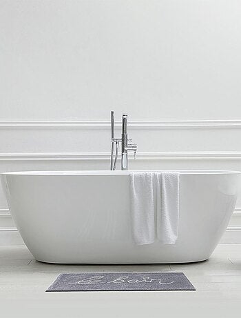 Alfombrilla de baño de algodón gris elegante