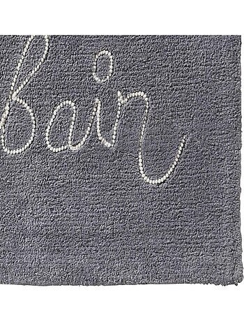 Alfombrilla de baño de algodón gris elegante