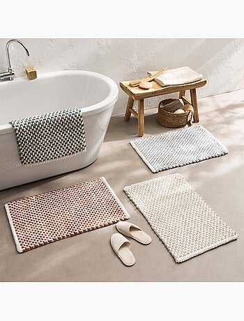 Alfombrilla de baño de chenilla de polialgodón ultraabsorbente