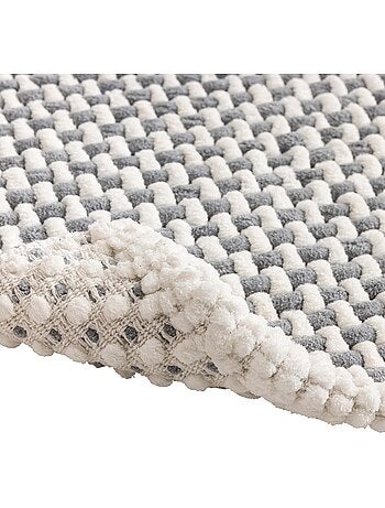 Alfombrilla de baño de chenilla de polialgodón ultraabsorbente