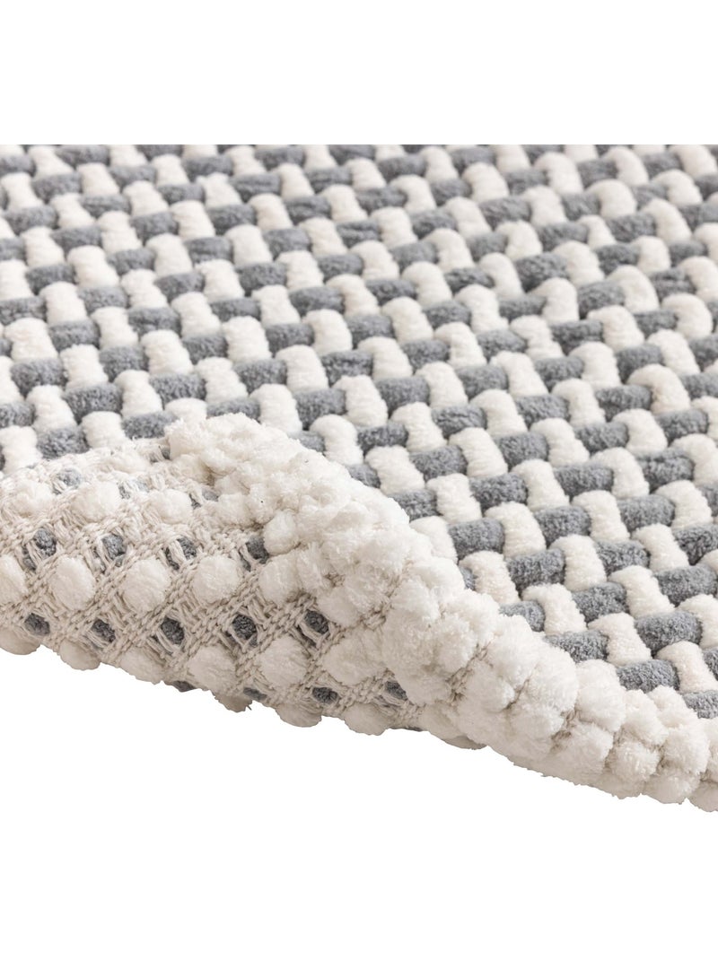 Alfombrilla de baño de chenilla de polialgodón ultraabsorbente Beige - Kiabi