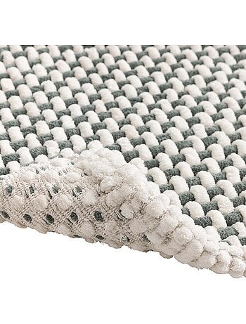 Alfombrilla de baño de chenilla de polialgodón ultraabsorbente