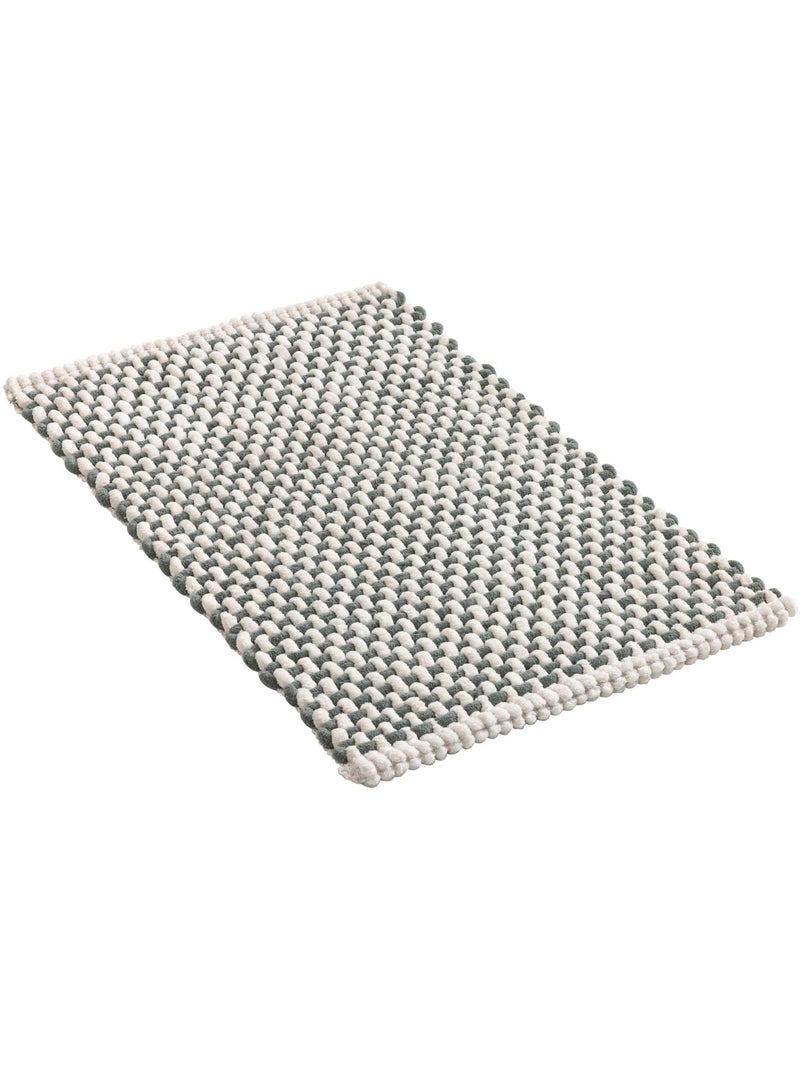 Alfombrilla de baño de chenilla de polialgodón ultraabsorbente Verde - Kiabi