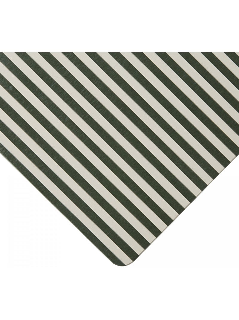 Alfombrilla de baño de diatomita a rayas Verde - Kiabi