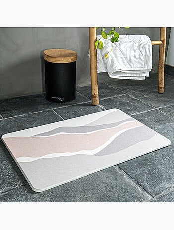Alfombrilla de baño de diatomita con motivo de duna