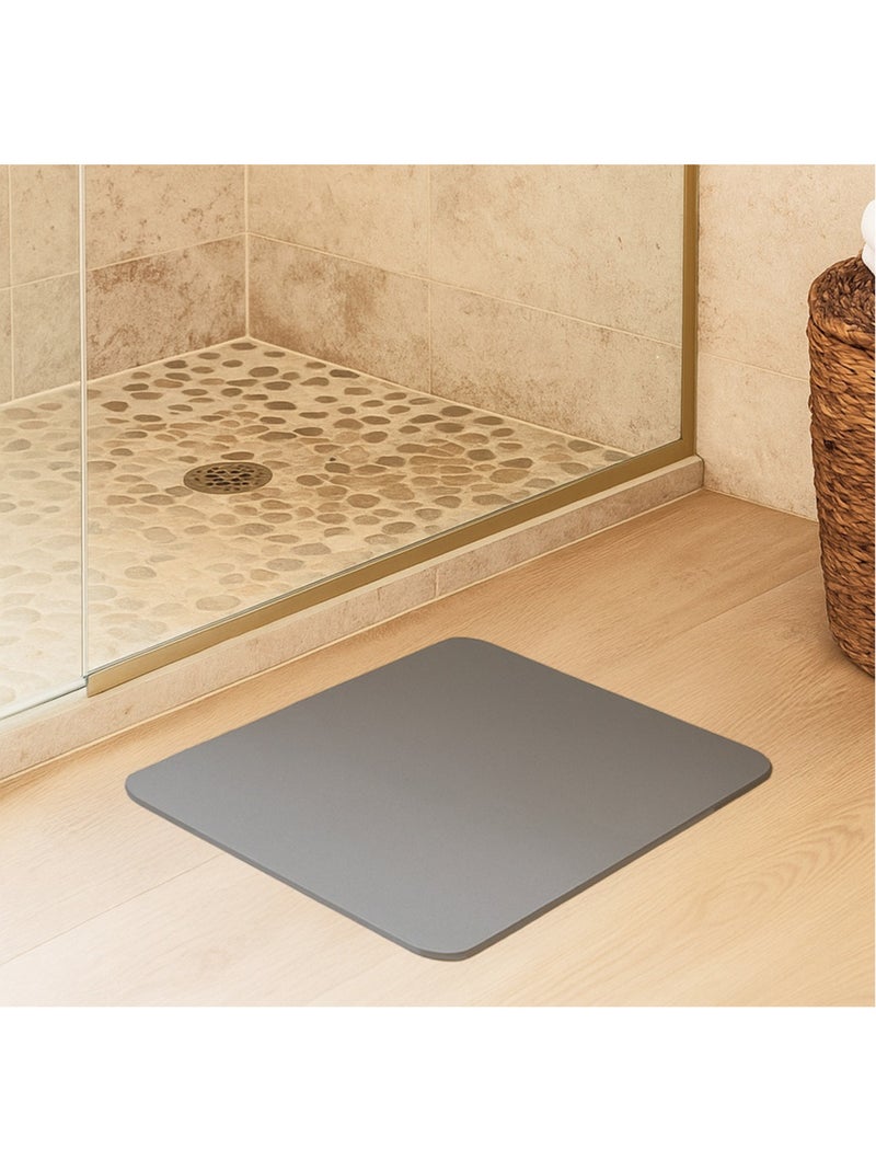 Alfombrilla de baño de diatomita en color antracita Gris - Kiabi