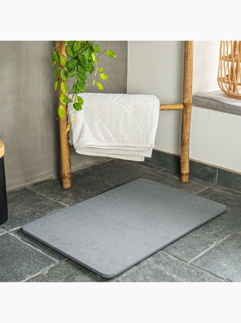 Alfombrilla de baño de diatomita gris Gris - Kiabi