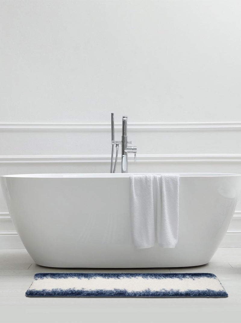 Alfombrilla de baño decorativa antideslizante Azul - Kiabi