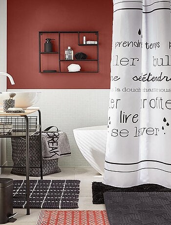 Alfombrilla de baño decorativa con hilo dorado en poliéster