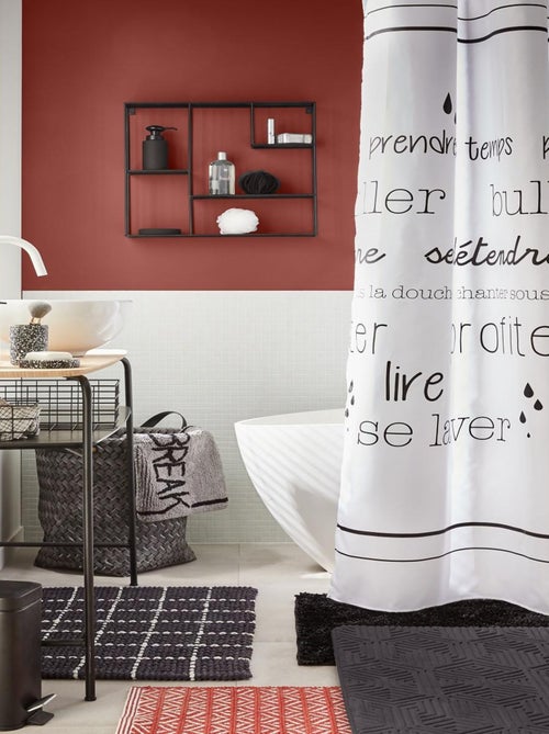 Alfombrilla de baño decorativa con hilo dorado en poliéster - Kiabi
