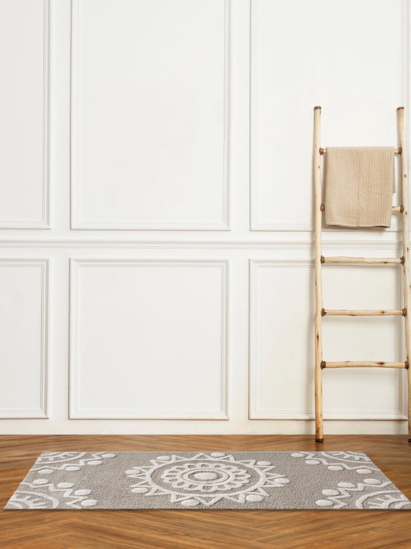 Alfombrilla de baño decorativa con motivos en relieve Beige - Kiabi