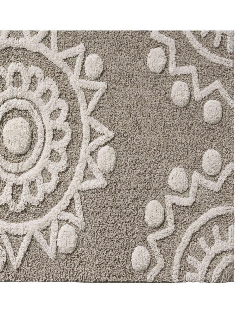 Alfombrilla de baño decorativa con motivos en relieve Beige - Kiabi