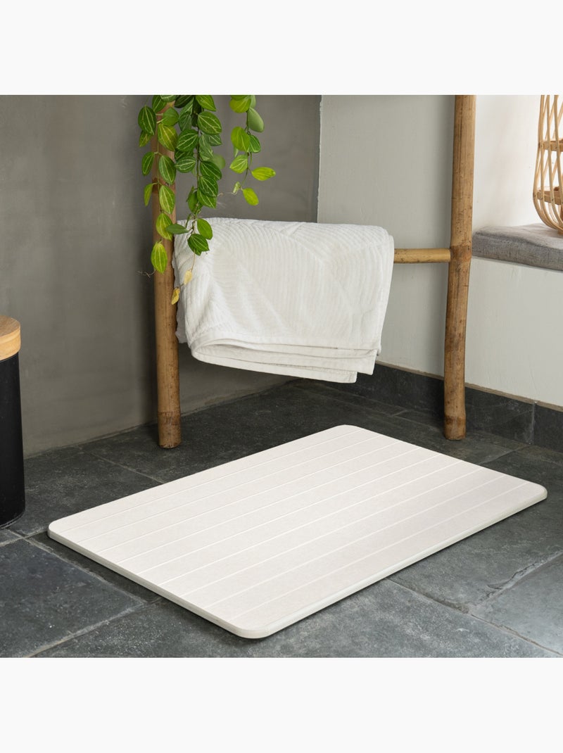 Alfombrilla de baño hueca de diatomita Beige - Kiabi