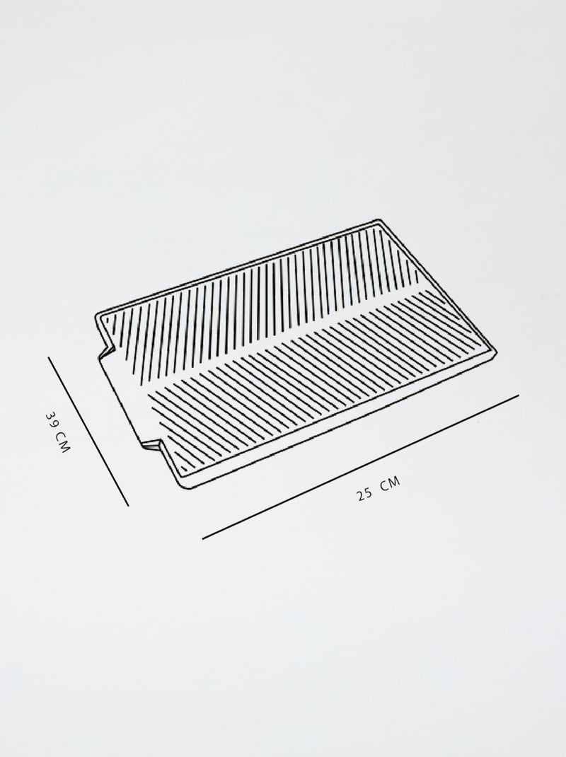 Alfombrilla escurreplatos de silicona negro - Kiabi