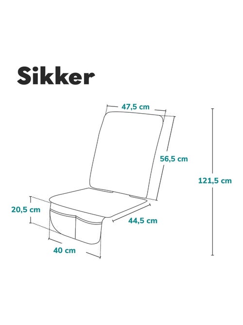 Alfombrilla para asiento de coche LIONELO - Impermeable - Resistente a golpes - Isofix - Kiabi