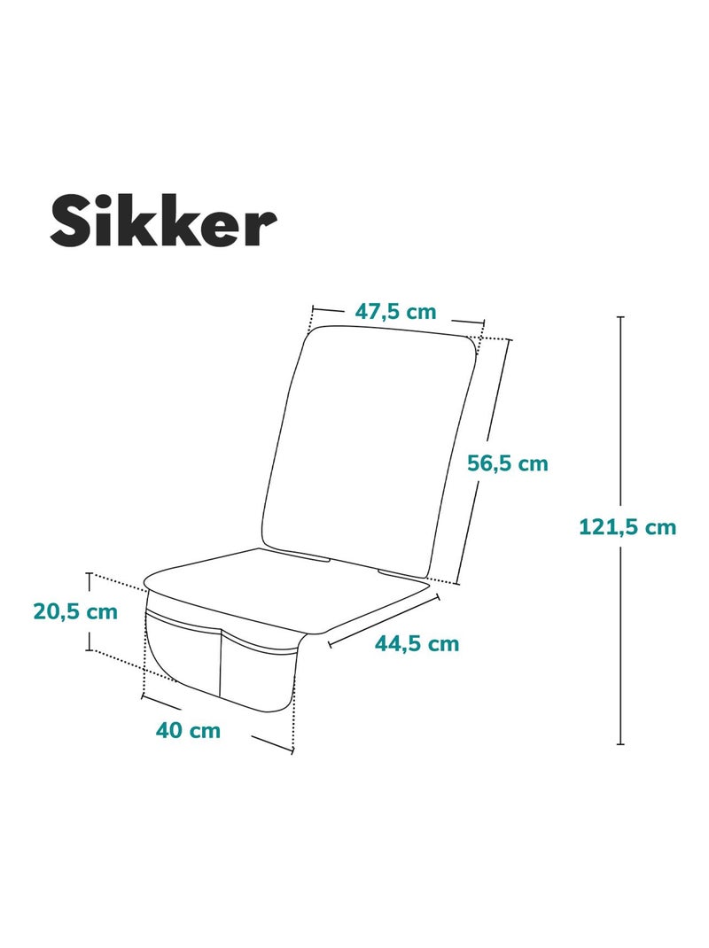 Alfombrilla para asiento de coche LIONELO - Impermeable - Resistente a golpes - Isofix Negro - Kiabi